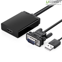 Cáp chuyển VGA to HDMI tích hợp Audio Ugreen UG-40213