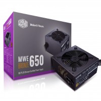 Nguồn máy tính Cooler Master MWE V2 230V 650 650W PLUS BRONZE (80 PLUS BRONZE/MÀU ĐEN)